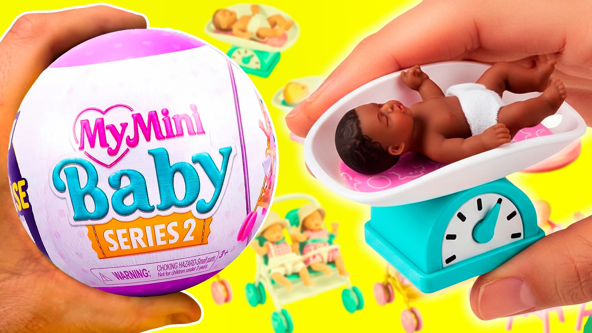 Zuru My Mini Baby Series 2 (cuna, piscina, báscula, trona, Twin Stroller)