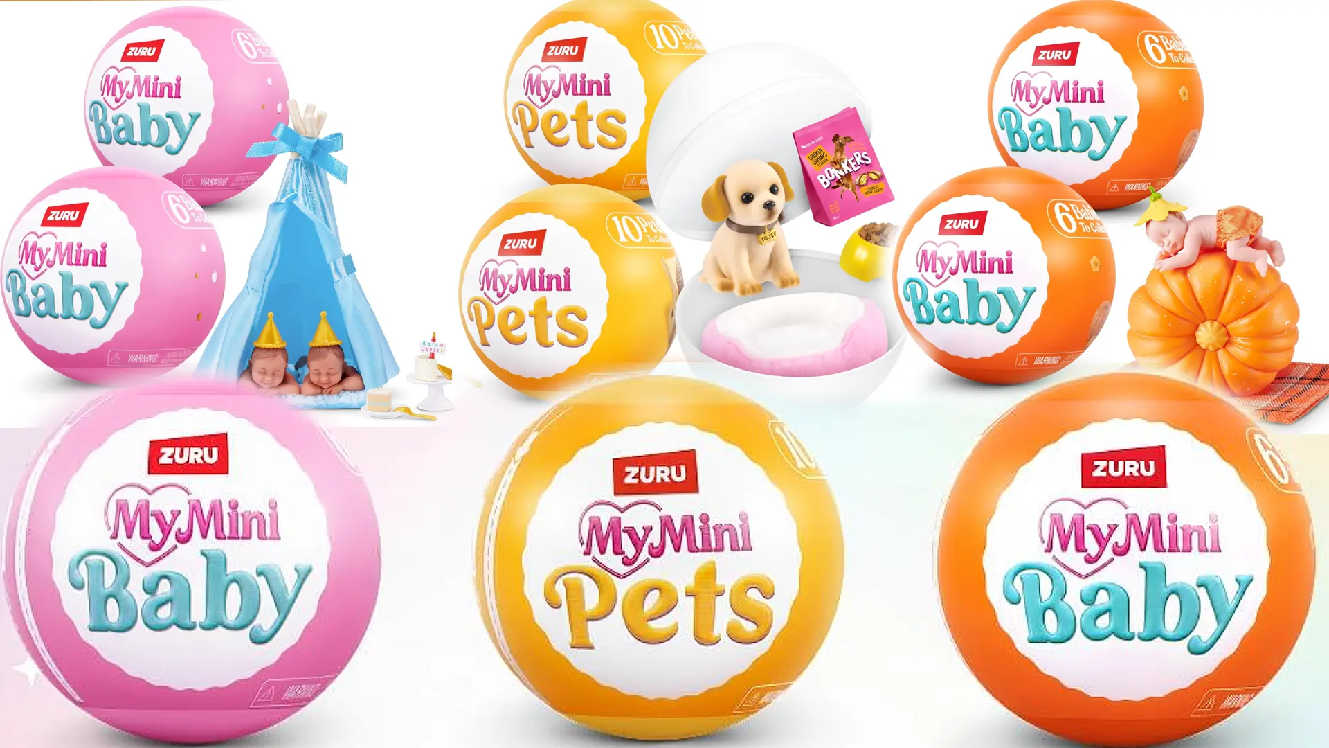 Las 3 nuevas series de My Mini de Zuru: My Mini Pets, My Mini Baby Happy Birthday y My Mini Baby Pumpkin Patch en preventa en Amazon