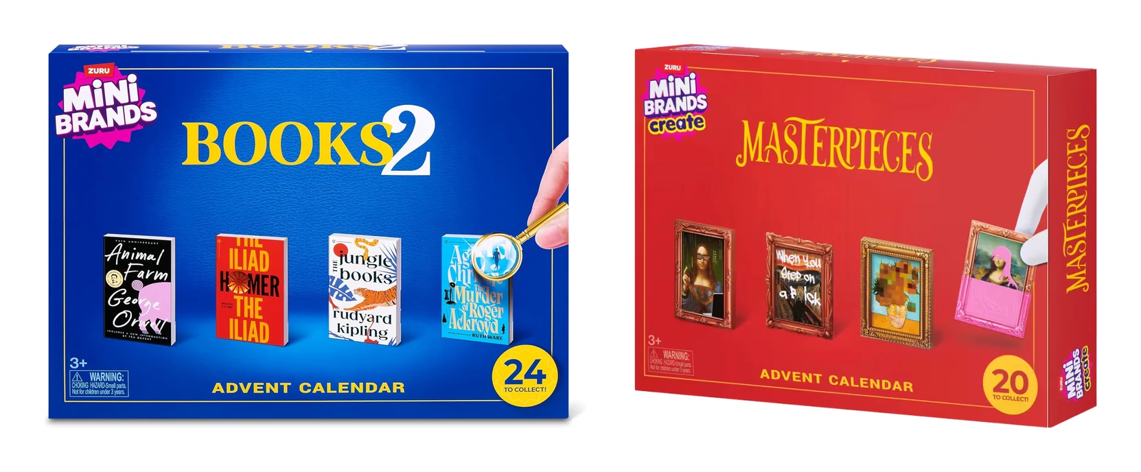 Calendarios de Adviento de Mini Brands: ediciones clásica, Kawaii, Books y Retro