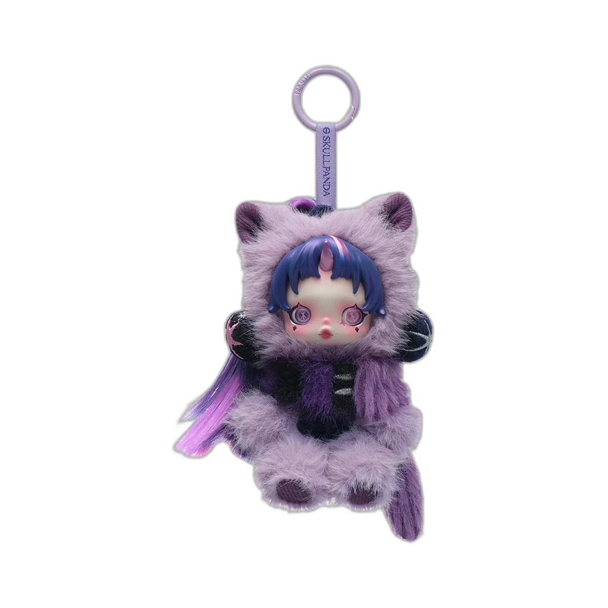 POP MART SKULLPANDA x My Little Pony — colgante de peluche morado con estética gótica