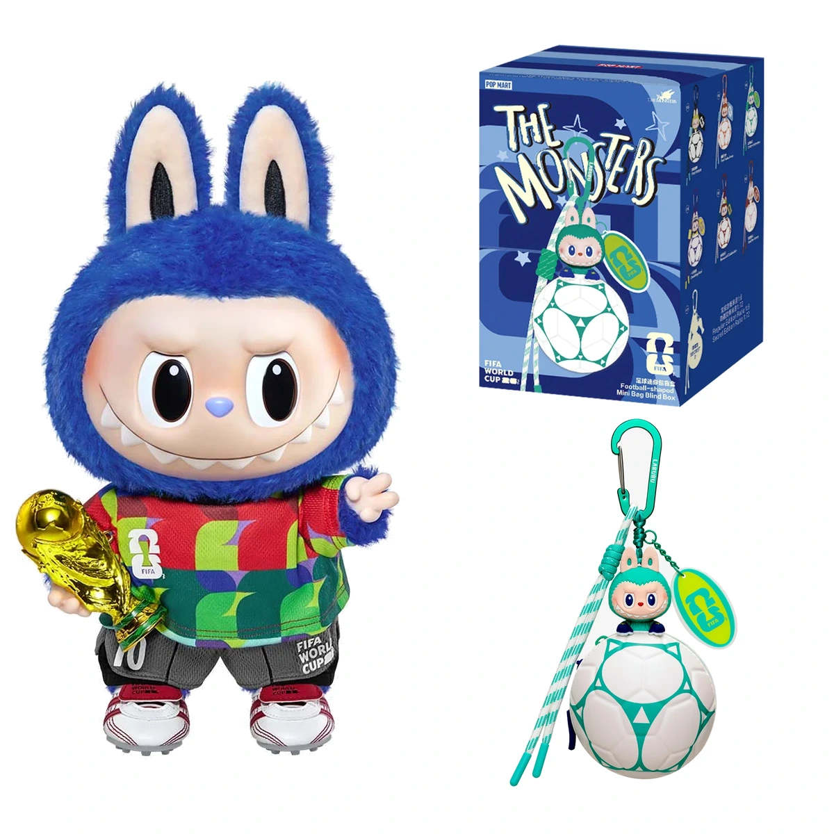 POP MART THE MONSTERS × FIFA World Cup 2026: colección Labubu (peluche, caja blind box y minibolso balón)