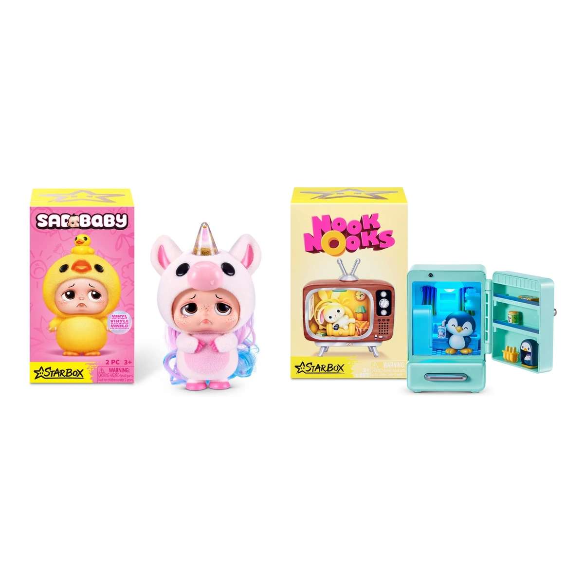 ZURU Starbox, la nueva línea de blind boxes de ZURU: cajas de Sad Baby Animals y Nook Nooks