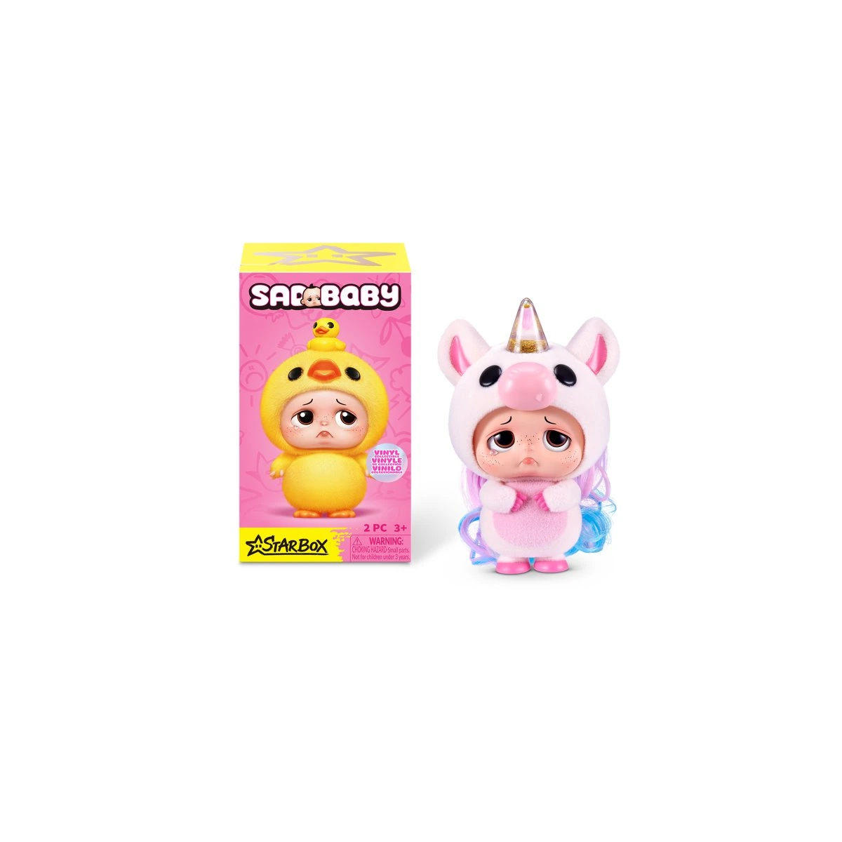 ZURU Starbox Sad Baby Animals Series 1 — figura coleccionable de vinilo con expresión triste