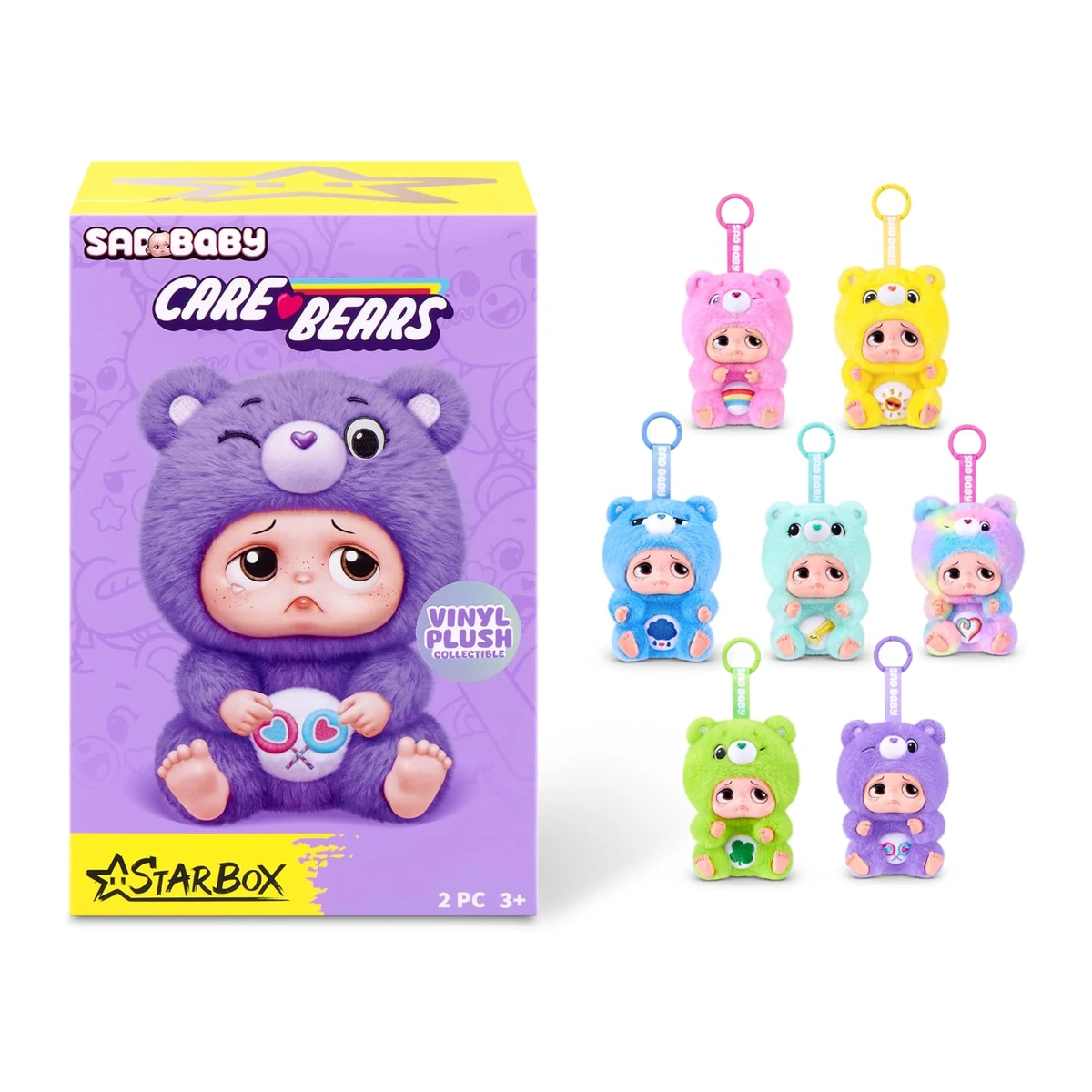 ZURU Starbox Sad Baby Care Bears Series 1 — llaveros blind box de Care Bears en versión Sad Baby