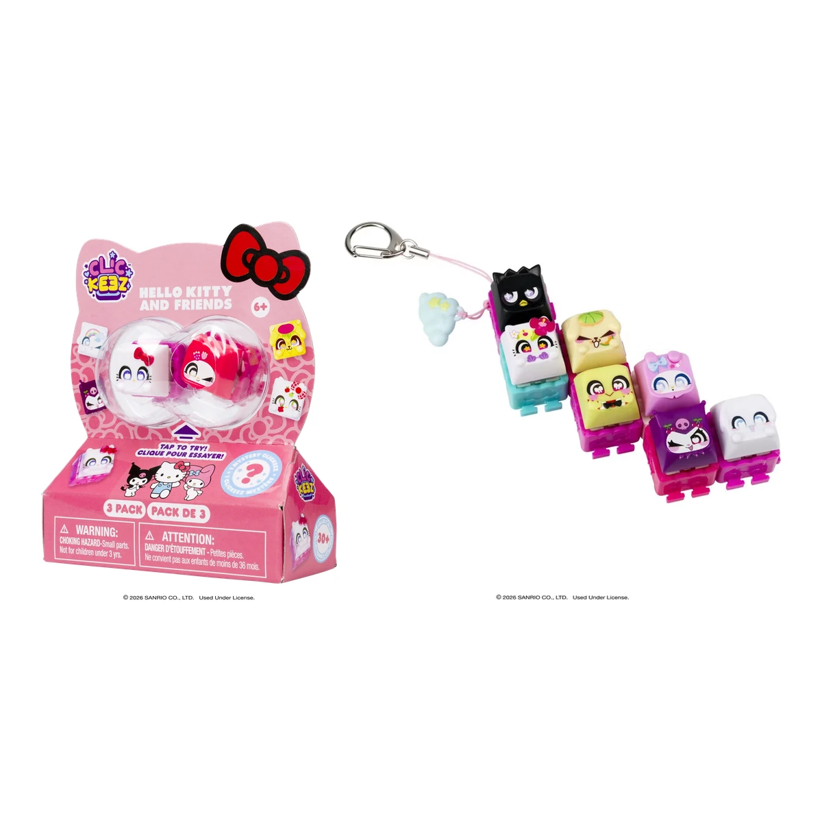 Clickeez Hello Kitty and Friends Series 1: teclas fidget con Hello Kitty, Kuromi y Cinnamoroll
