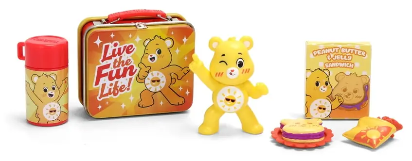 Set de Funshine Bear de Care Bears Lunch Buddies con fiambrera naranja y sandwich de crema de cacahuete y mermelada