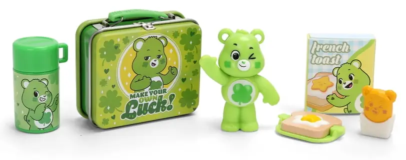 Set de Good Luck Bear de Care Bears Lunch Buddies con fiambrera verde y caja de French Toast