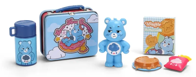Set de Grumpy Bear de Care Bears Lunch Buddies con fiambrera azul del donut y gofre en plato