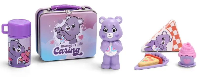 Set de Share Bear de Care Bears Lunch Buddies con fiambrera Sharing Is Caring, pizza y cupcake
