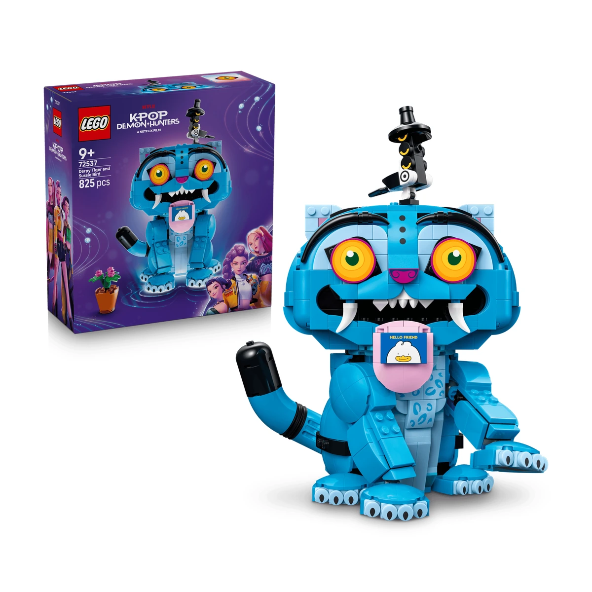 LEGO Las guerreras K-pop 72537 — Derpy Tiger y Sussie Bird junto a su caja