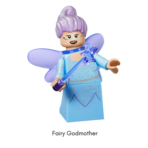 Minifigura del Hada Madrina con varita de la serie LEGO Minifigures Shrek 71053
