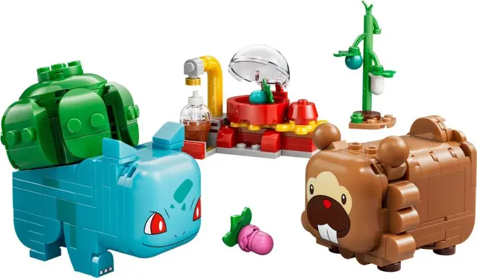 LEGO SMART Play Bulbasaur y Bidoof preparando un batido de bayas (set 72155)