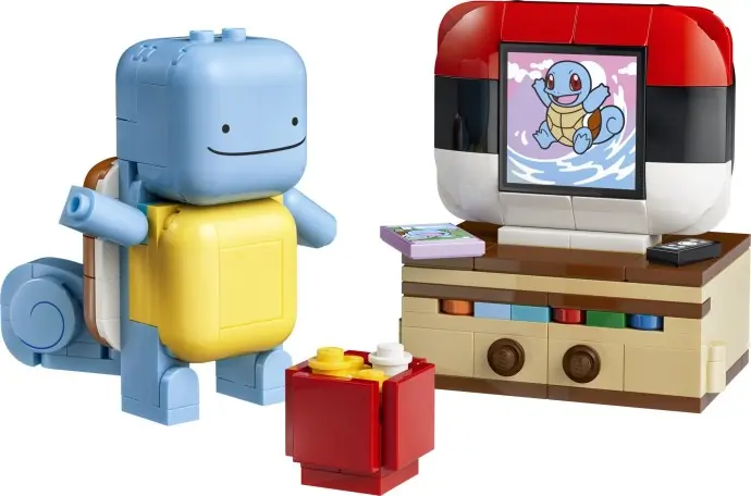 LEGO SMART Play Ditto transformado en Squirtle viendo la televisión (set promocional 40887)