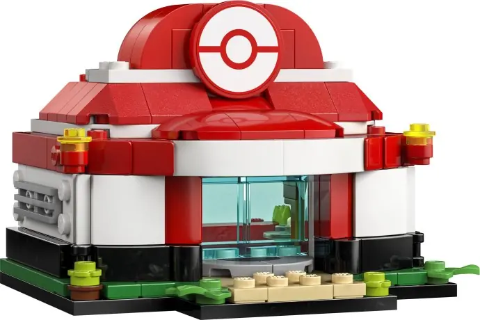 Micromodelo LEGO Mini Centro Pokémon con interior abierto (set 40911)