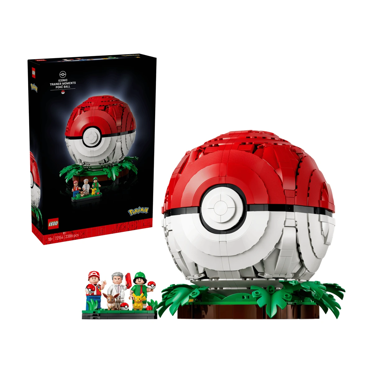 LEGO Pokémon Poké Ball 72154 — esfera que se abre con el laboratorio del Profesor Oak