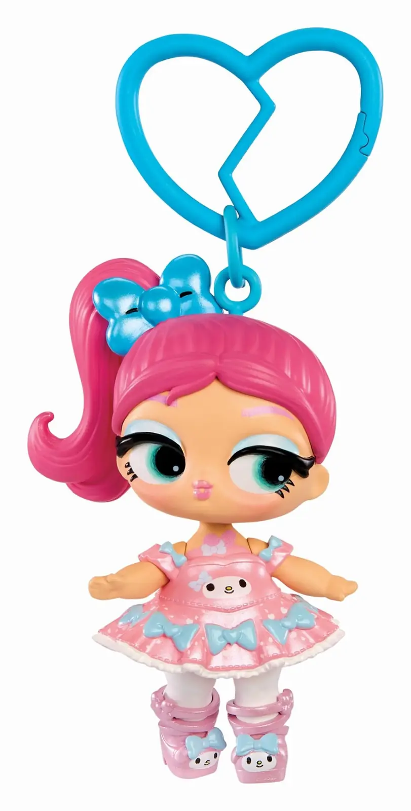 Detalle del bolso BIG Reversible Plush de My Melody con la Tot Sweet My Melody de L.O.L. Surprise