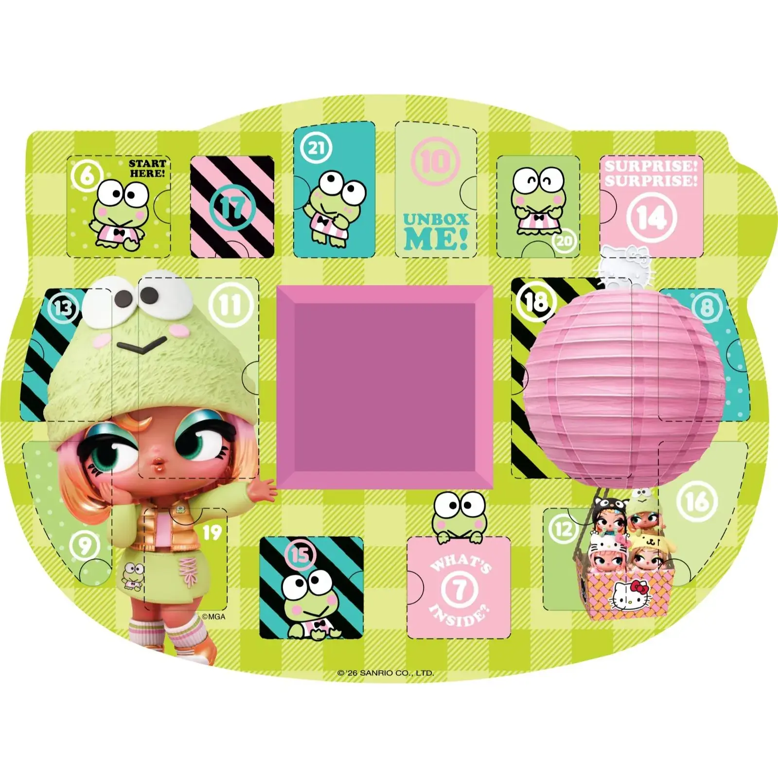Capa temática de Keroppi del Bigger Surprise de L.O.L. Surprise Loves Hello Kitty