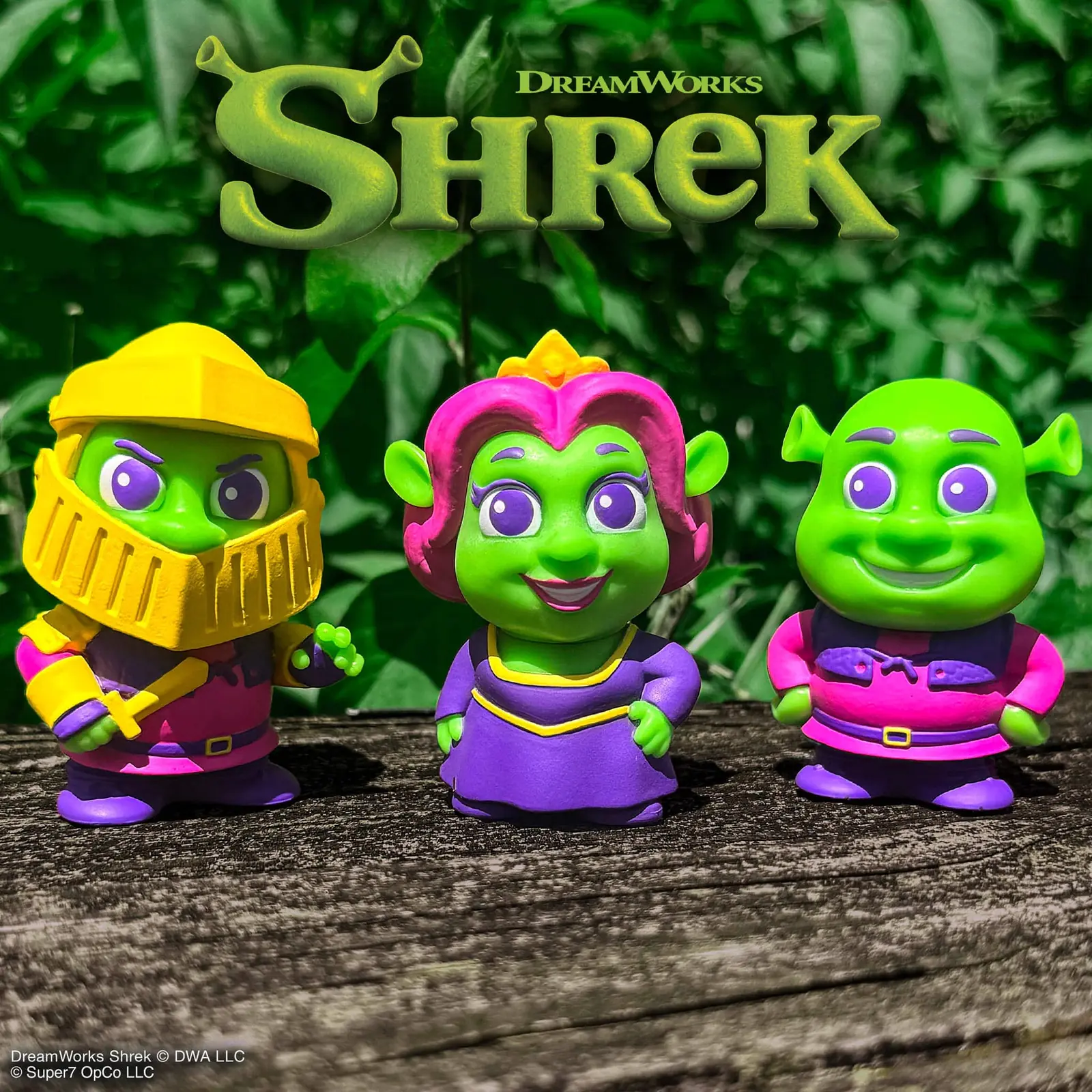 Figuras Day Glow de Shrek FUN! FUN! MINI bajo luz negra