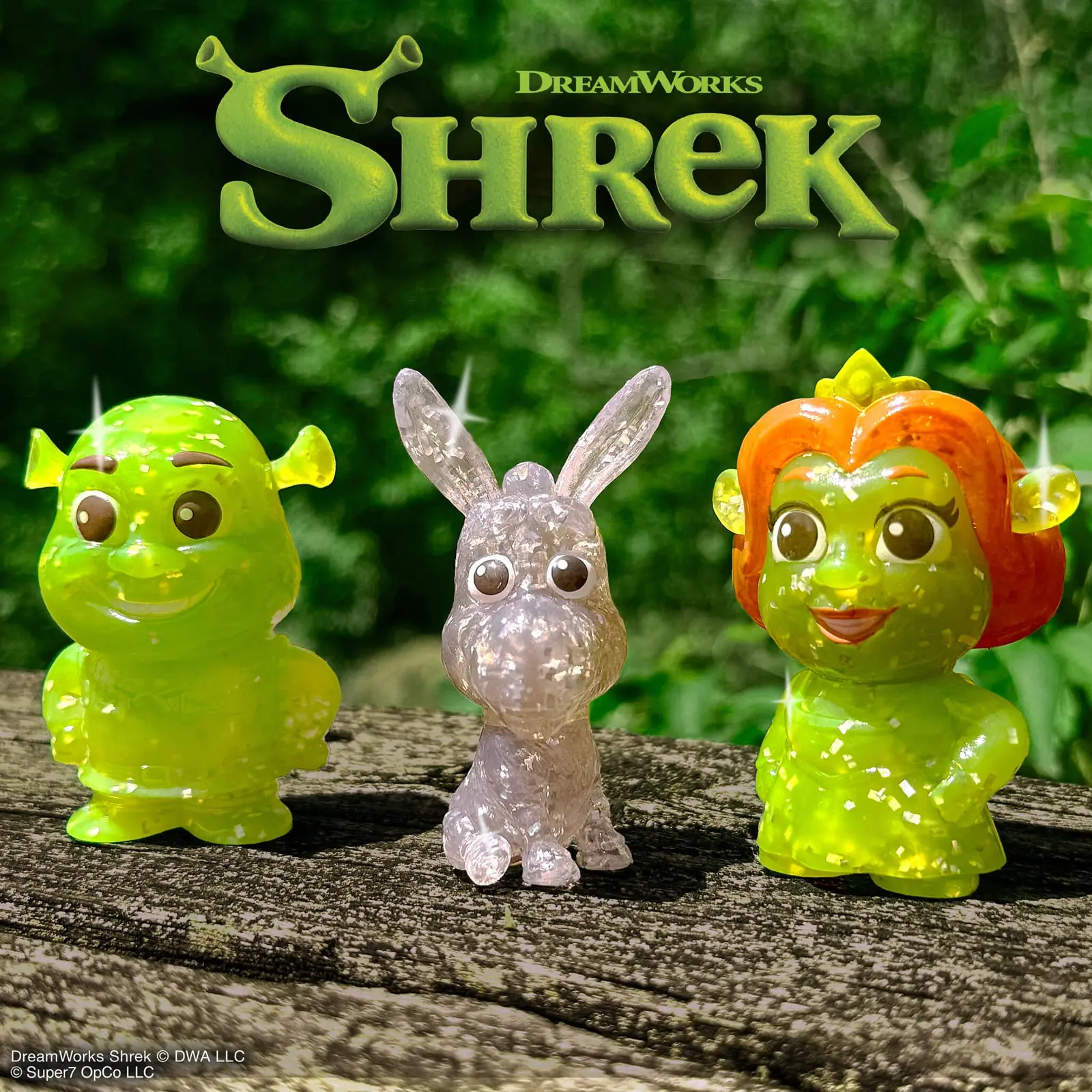 Figuras Clear Glitter translúcidas de Shrek FUN! FUN! MINI