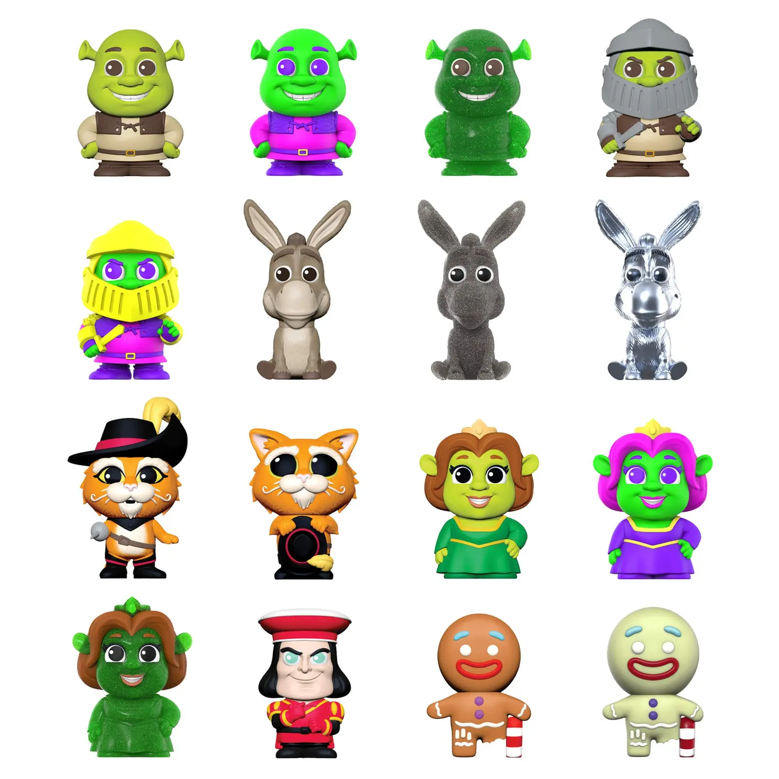 Surtido completo de figuras de Shrek FUN! FUN! MINI Wave 01 de Super7