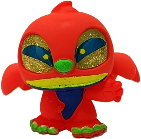 Figura Waving Stitch rosa saludando con una mano, rareza Common de Disney Doorables Stitch Blacklight