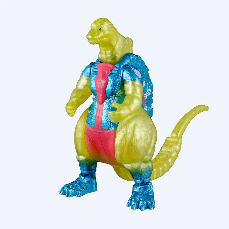 Chase Hawaiian Shirt de Godzilla Scramble Wave 1, amarillo translúcido con camisa hawaiana azul