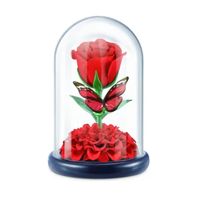 Rosa en cúpula de cristal