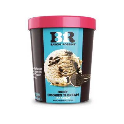 Baskin Robbins Oreo Cookies 'N Cream Ice Cream