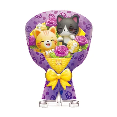 Kitties Purple Bouquet