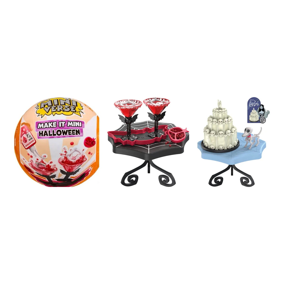 Miniverse Make It Mini Halloween 2026: la bola junto a las Vampire Drinks y la tarta ultra rara de Corpse Bride