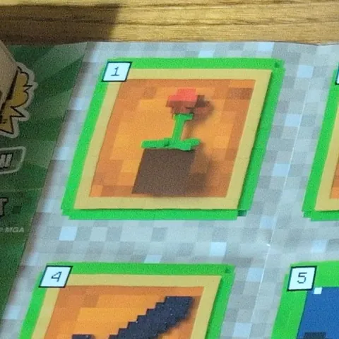 Receta Flower Pot del checklist de Miniverse Minecraft Series 2