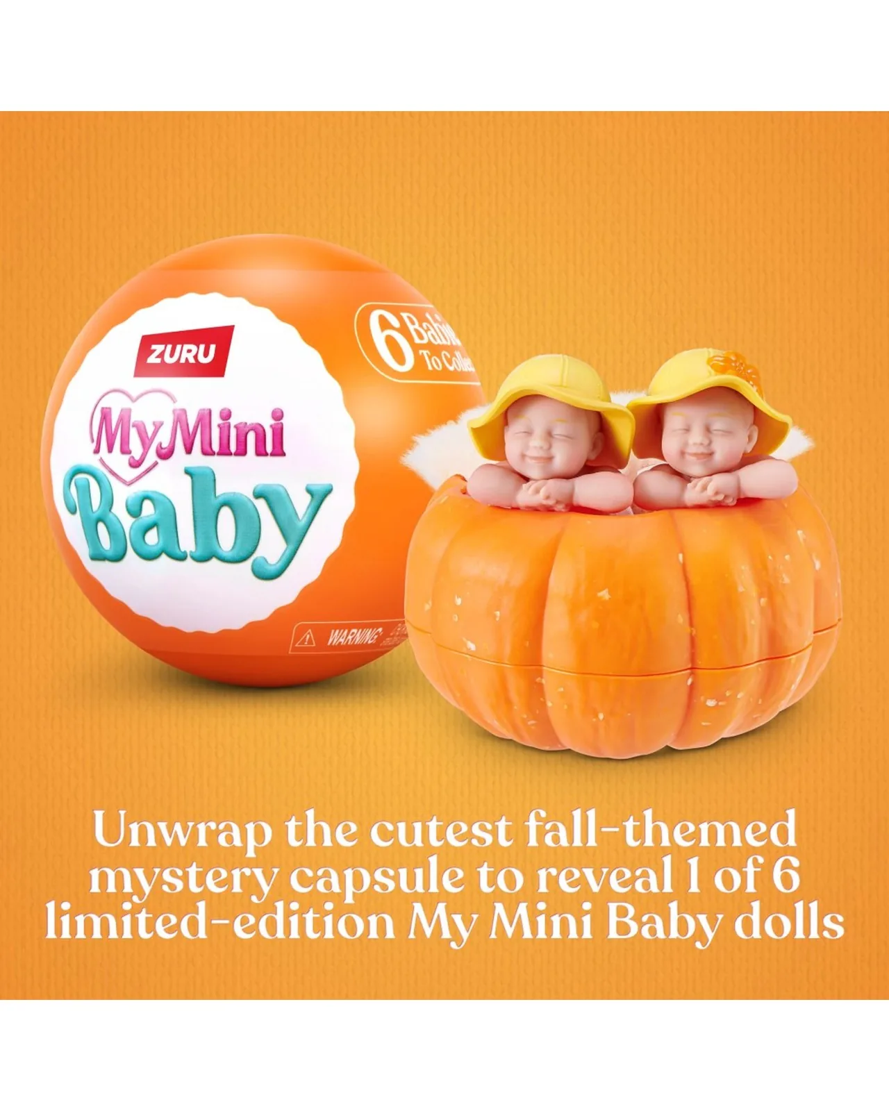 Los Pumpkin Twins, dos bebés con gorro amarillo dentro de una calabaza gigante