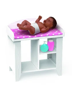 Cambiador rosa de My Mini Baby Serie 1 de ZURU con su bebé de vinilo
