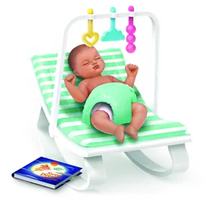 Mecedora menta de My Mini Baby Serie 1 de ZURU con su bebé de vinilo