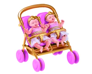 Silla de gemelos rosa de My Mini Baby Serie 2 de ZURU