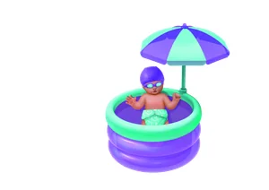 Piscina hinchable morada de My Mini Baby Serie 2 de ZURU