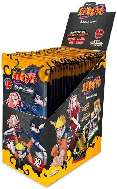 Naruto Mythos TCG · Konoha Shidō 2.ª edición · display de 24 sobres