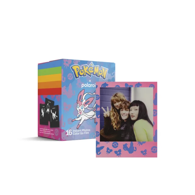 Doble pack de película Polaroid Go Color Pokemon Sylveon Edition y foto con marco pastel
