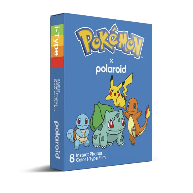 Caja de película Polaroid Color i-Type Pokemon Edition con Pikachu, Squirtle, Bulbasaur y Charmander