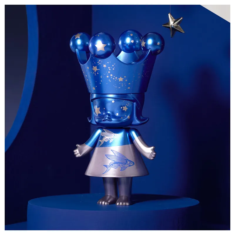 MOLLY secreta Star Upon the Sea con acabado metalizado azul, estrellas y peces voladores