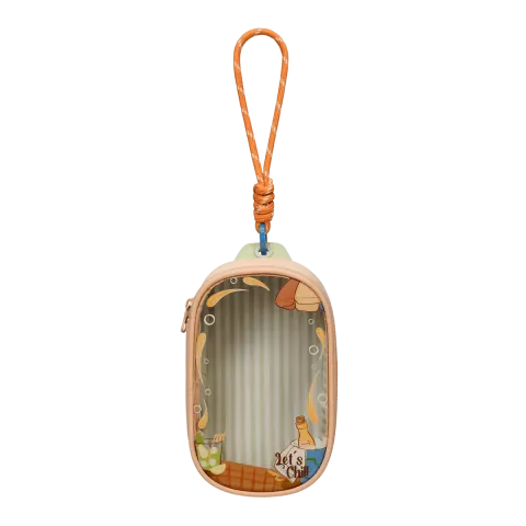 Bolsa Nostalgic Grains de POP MART Retro FM en beige y arena