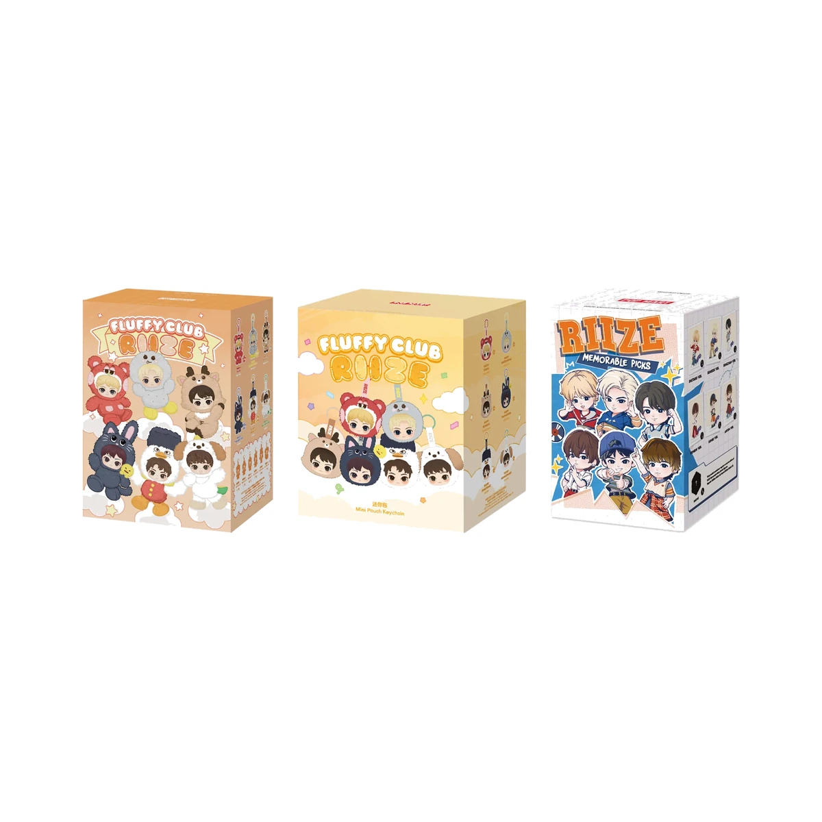 Primera colección POP MART x RIIZE: el vinyl plush pendant Fluffy Club, el mini pouch llavero y las figuras Memorable Picks