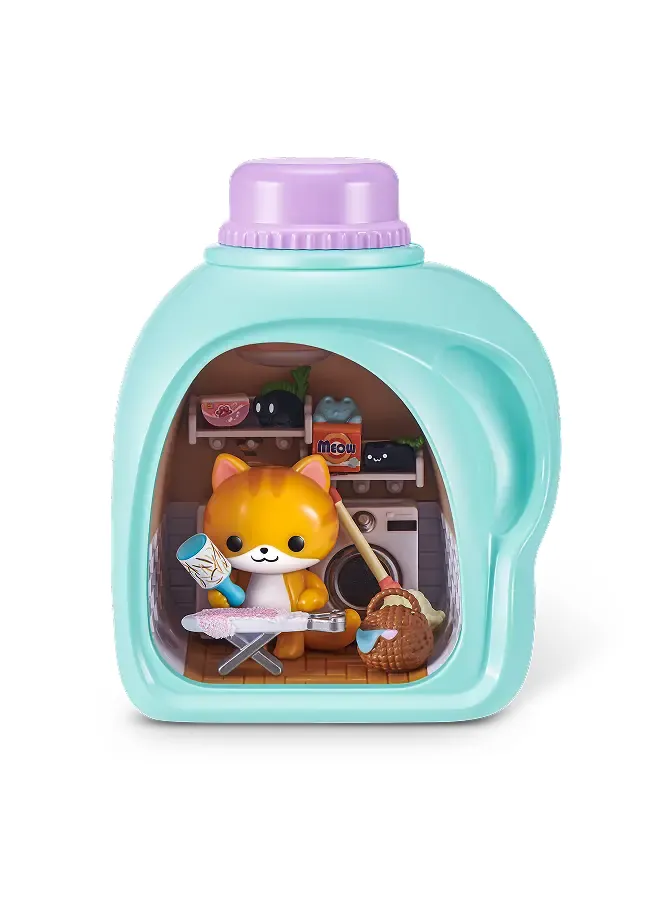 Cat de ZURU Starbox Nook Nooks Serie 1 dentro de su hogar en miniatura: bote de colada