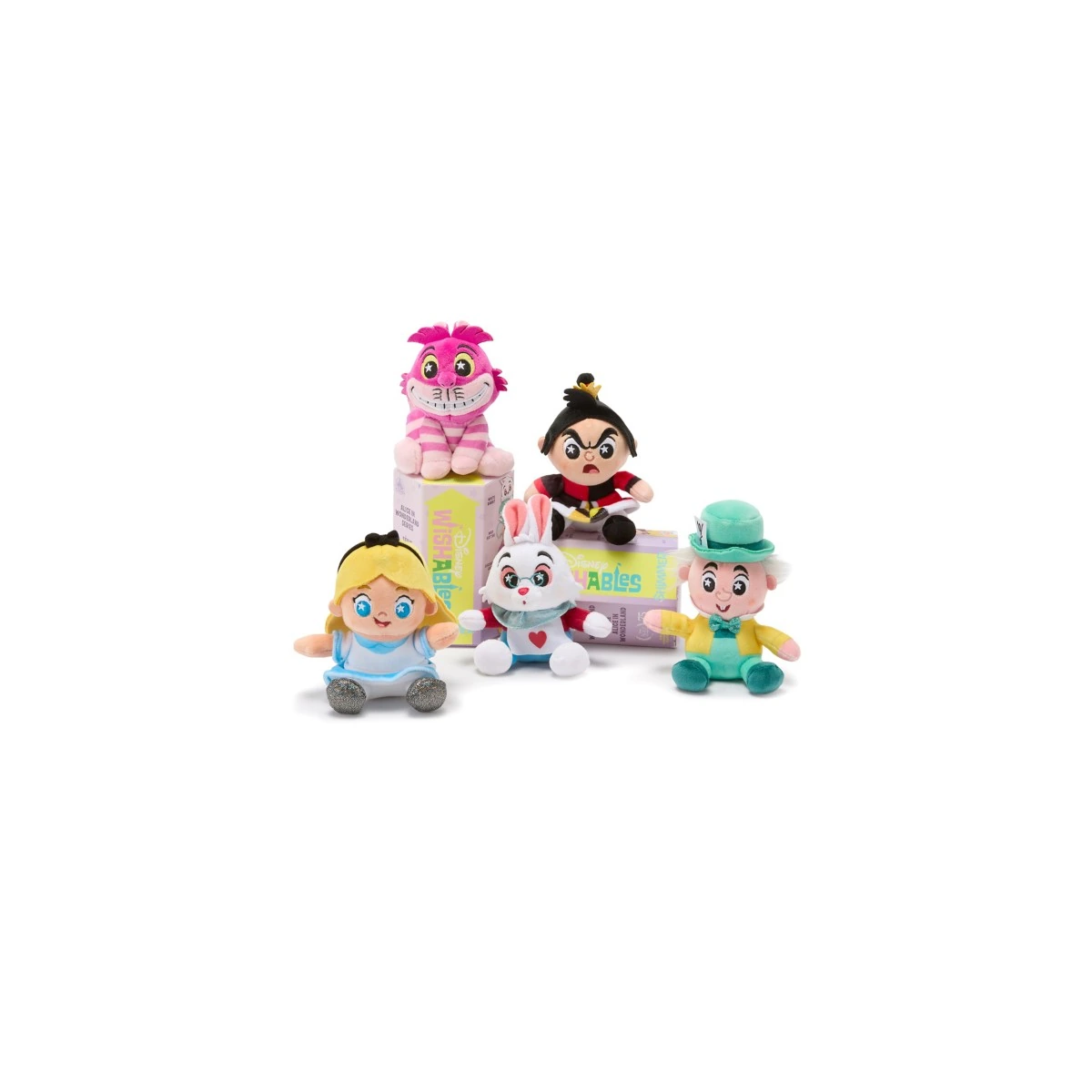 Wishables Alice in Wonderland 75 aniversario: los cinco peluches Shimmer con sus cajas de blind pack