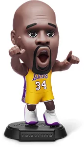 Figura de Shaquille O'Neal de ZURU NBA Ballers Serie 2 sobre fondo blanco