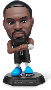 Figura de Damian Lillard de ZURU NBA Ballers Serie 2 sobre fondo blanco
