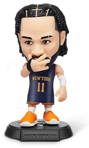 Figura de Jalen Brunson de ZURU NBA Ballers Serie 2 sobre fondo blanco