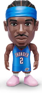 Figura de Shai Gilgeous-Alexander de ZURU NBA Ballers Serie 2 sobre fondo blanco