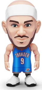 Figura de Alex Caruso de ZURU NBA Ballers Serie 2 sobre fondo blanco