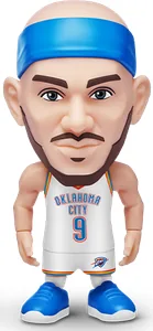 Figura de Alex Caruso de ZURU NBA Ballers Serie 2 sobre fondo blanco